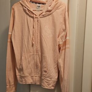 PINK Victoria's Secret Light Pink Zip-Up Hoodie